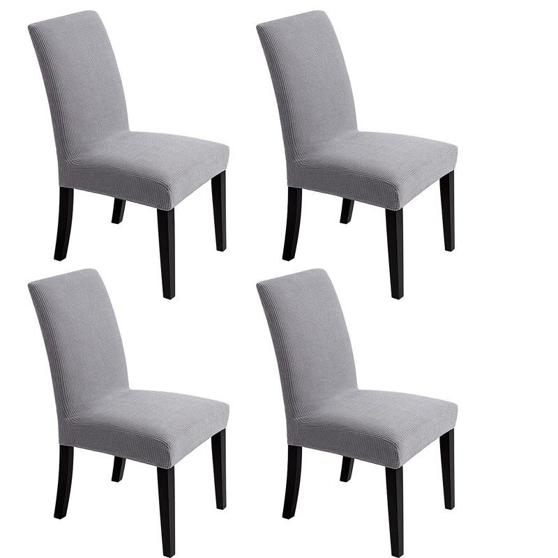 Artrello Chair Covers for Dining Room - Stretch Chair Slipcovers for Decorative Seat Protector Armless Removable Washable Elastic Dinner Universal Spandex Solid Chair Slip Covers Setâ€¦ - Image 1